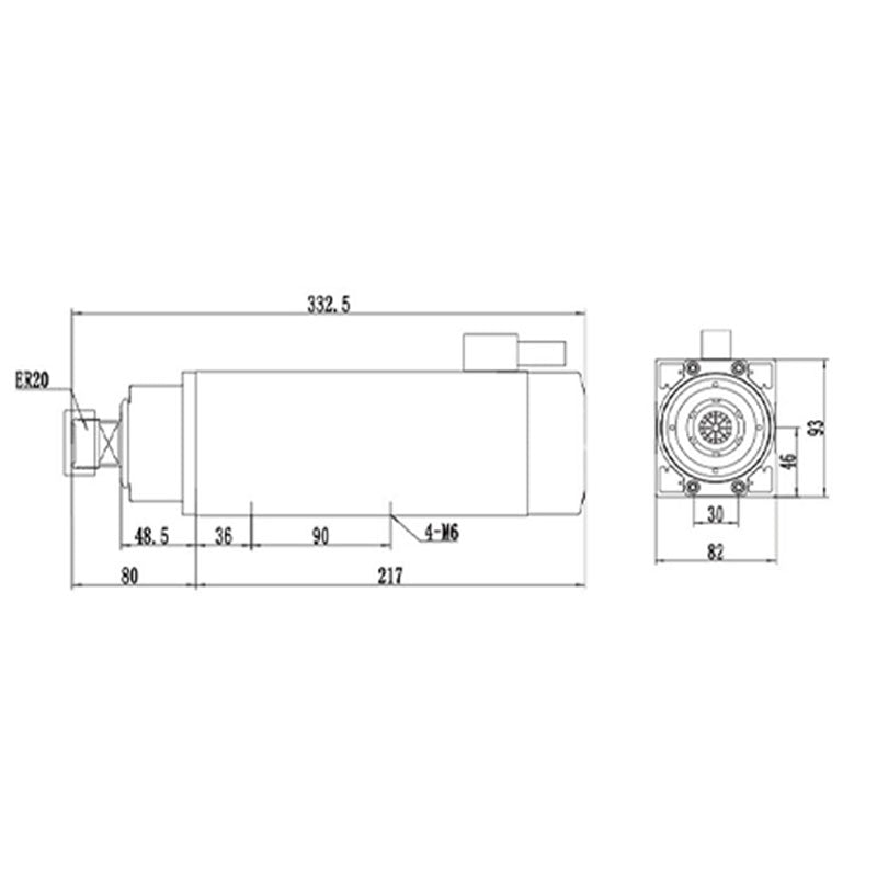 Air Cooled Spindle Motor Kit 800W-5.5kW with VFD & Support for CNC Router