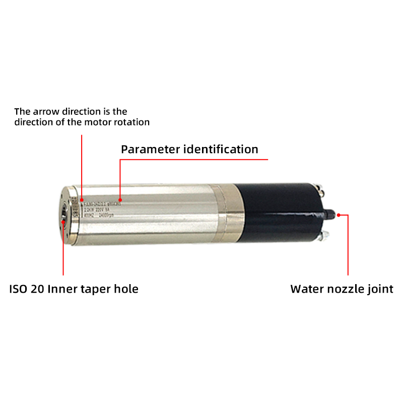 ATC 2.2kW ISO20 Spindle Motor 24000rpm Water Cooled for Jewelry Metal