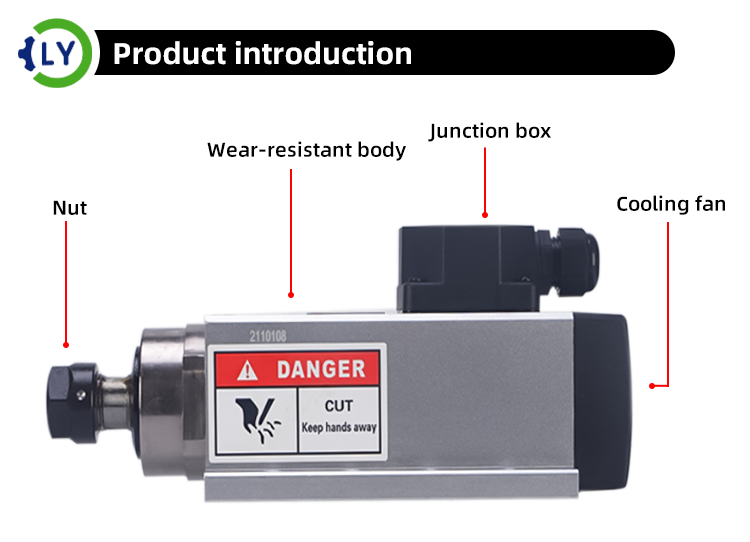 Air Cooled Spindle Motor Kit 800W-5.5kW with VFD & Support for CNC Router